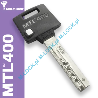 MUL-T-LOCK MTL 400 / Classic PRO, dorobienie klucza do karty (profil 5928, 2928, 3828, 2838)