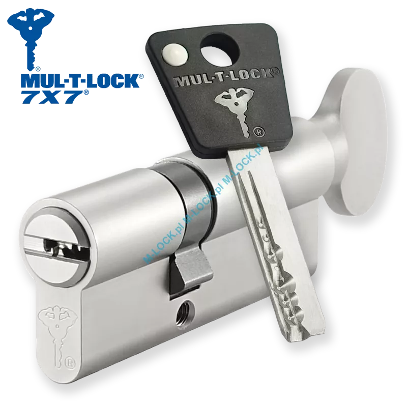 MUL-T-LOCK 7X7 30/45G1NN (75 mm), wkładka patentowa z gałką