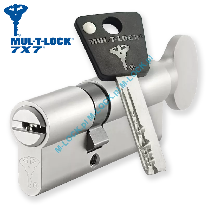 MUL-T-LOCK 7X7 30/45G1NN (75 mm), wkładka patentowa z gałką