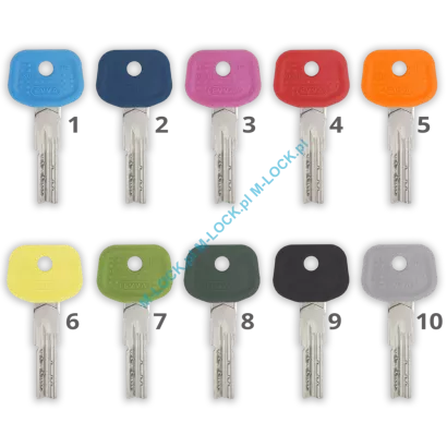 EVVA Akura 44 - kolorowe nakładki na klucze typu HALS