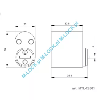 MUL-T-LOCK Classic 601N, cylinder owalny (skandynawski), zewnętrzny - 4