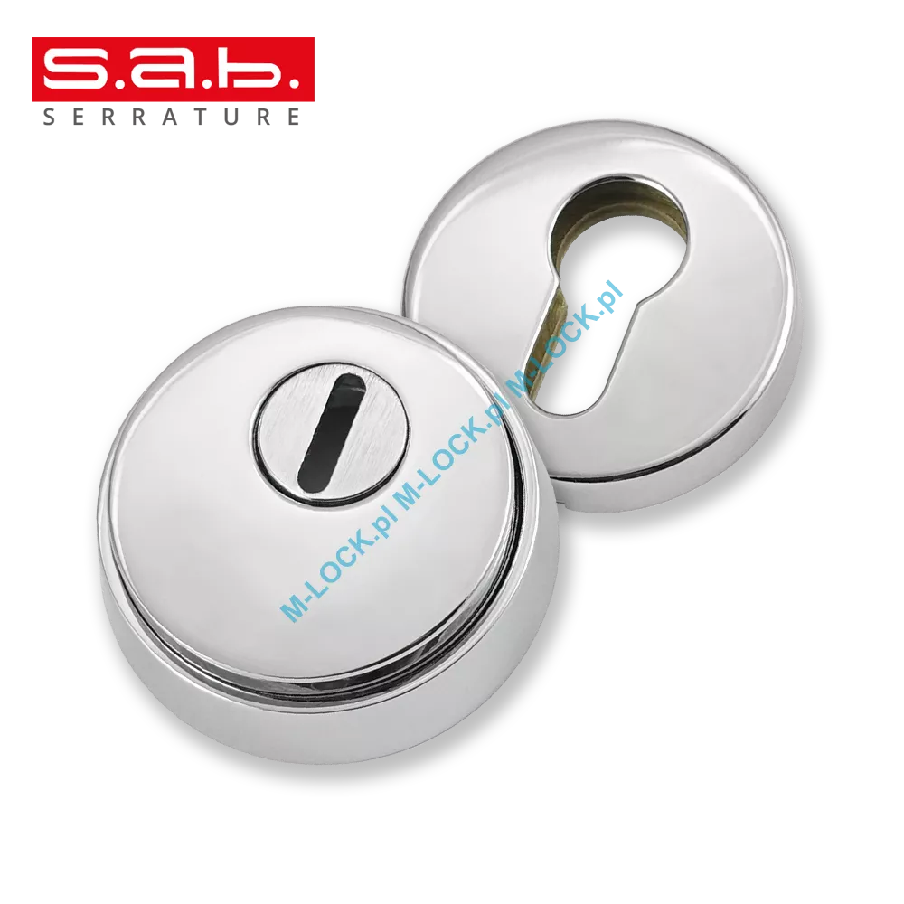 S.A.B. 304-CR, rozeta antywłamaniowa (chrom błyszczący)