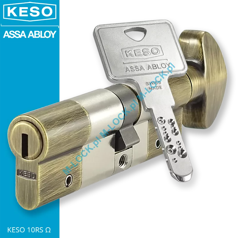 KESO 10RS Omega 50/40G2NOG (90 mm), wkładka patentowa z pokrętłem