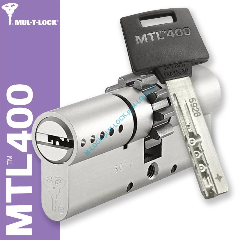 MUL-T-LOCK MTL400 (33/43ZN - 76 mm), wkładka patentowa do drzwi WITEX Super-Lock