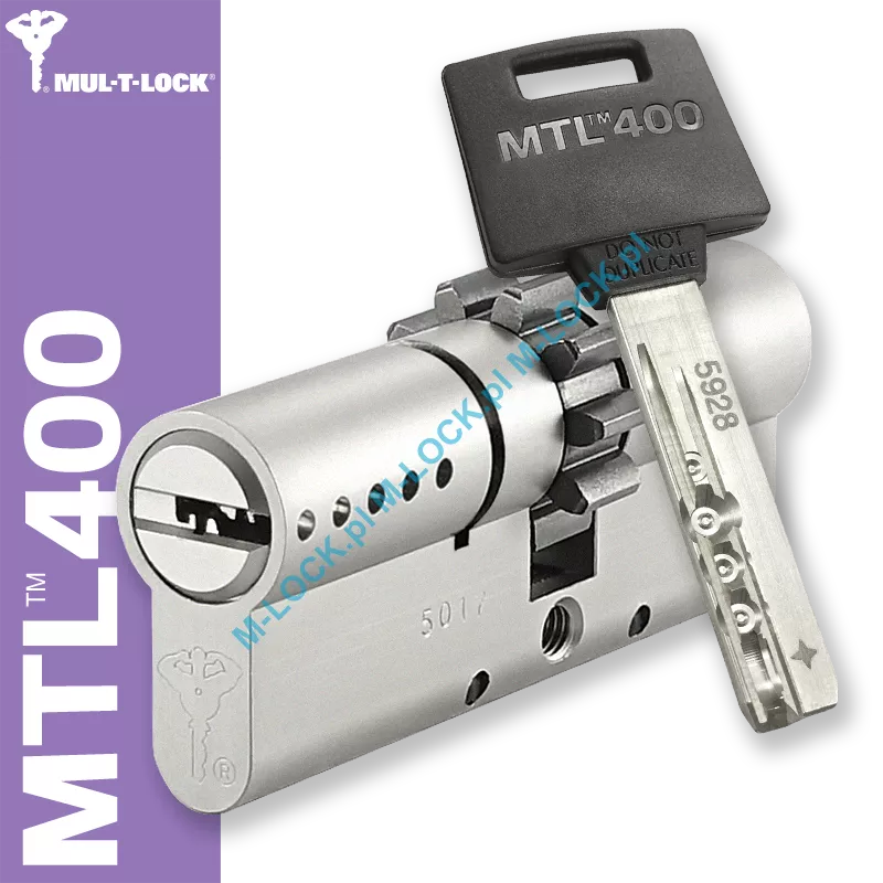 MUL-T-LOCK MTL400 (33/43ZN - 76 mm), wkładka patentowa do drzwi WITEX Super-Lock