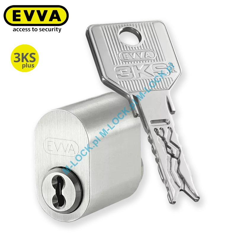 EVVA 3KSP 601N, cylinder owalny (skandynawski), zewnętrzny