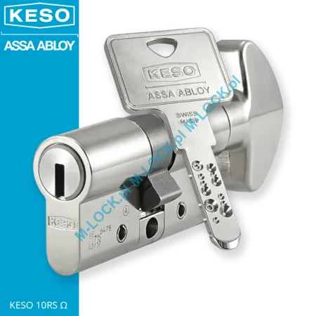 KESO 10RS Omega 30/30G2NN (60 mm), wkładka patentowa z pokrętłem