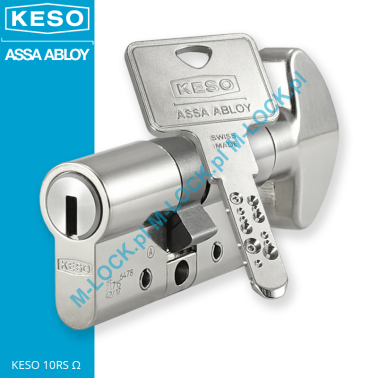 KESO 10RS Omega 30/30G2NN (60 mm), wkładka patentowa z pokrętłem
