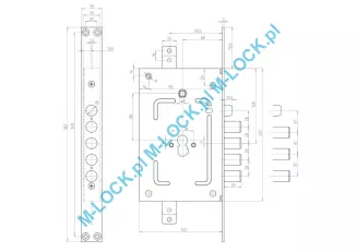 CR Serrature 2650PE.28N/80, odpowiednik zamka CR na klucz dwupiórowy - 3