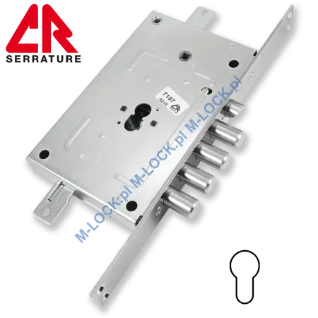 CR Serrature 2650PE.28N/80, odpowiednik zamka CR na klucz dwupiórowy