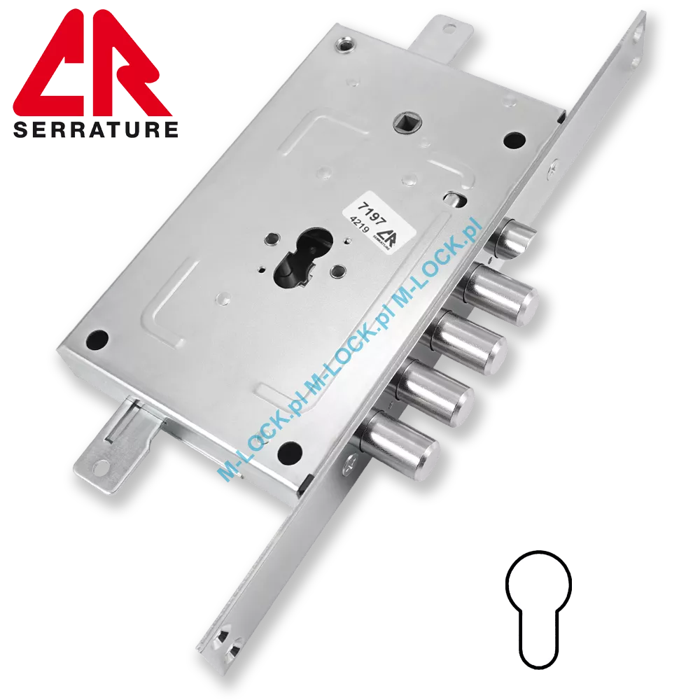 CR Serrature 2650PE.28N/80, odpowiednik zamka CR na klucz dwupiórowy