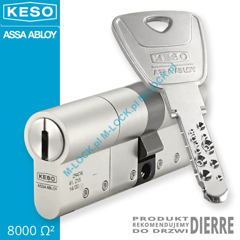 KESO 8000S Omega2 30/45NN (75 mm), wkładka patentowa do drzwi Dierre