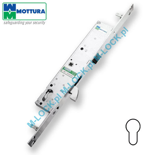 MOTTURA 47.215 zamek profilowy, rozporowy - klamkowy z ryglem semaforowym (hak)