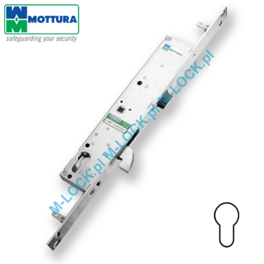MOTTURA 47.215 zamek profilowy, rozporowy - klamkowy z ryglem semaforowym (hak)