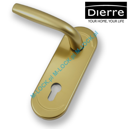 Dierre NEW CRETA, Klamka MG, szyld długi na wkładkę (brąz anodowany)