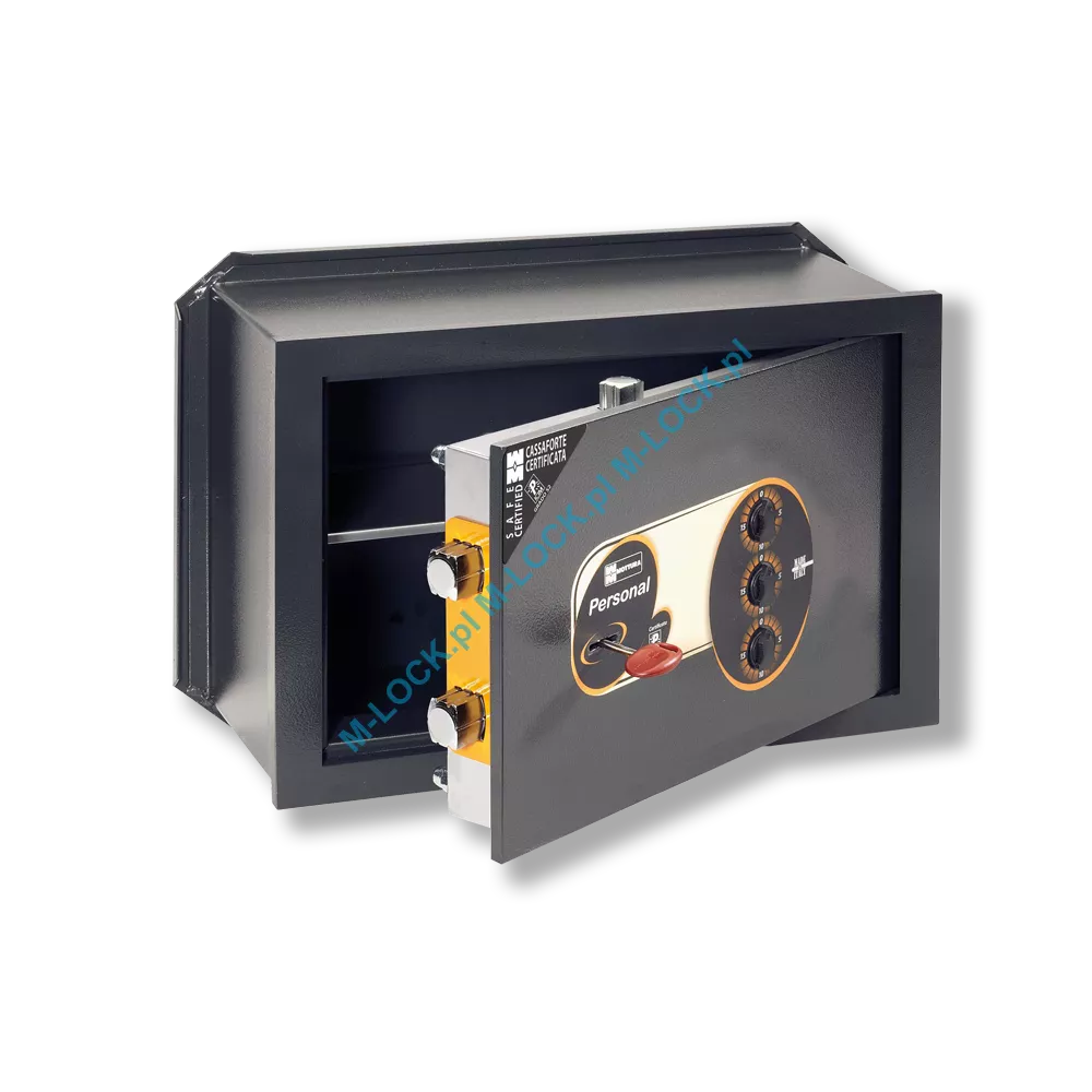 MOTTURA 11.2220 PERSONAL sejf ścienny z zamkiem kluczowym i mechanizmem szyfrowym (16 l)