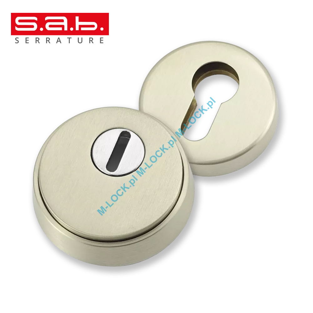 S.A.B. 304-NS, rozeta antywłamaniowa (nikiel satyna)