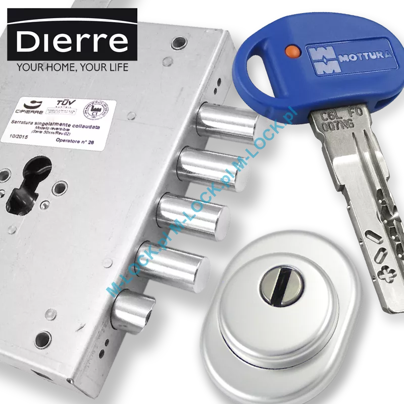 ZESTAW Nr 165A do drzwi Dierre - MOTTURA Champions Modular (montaż Warszawa)