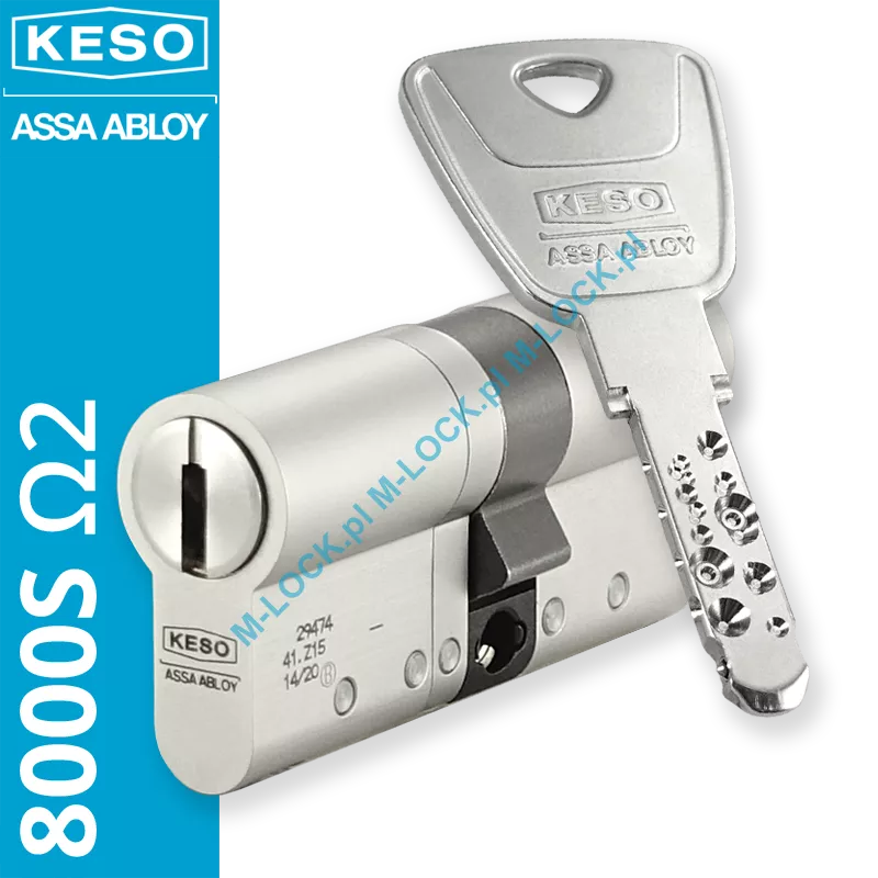 KESO 8000S Omega2 - wkładka patentowa, kolor: nikiel (konfigurator)