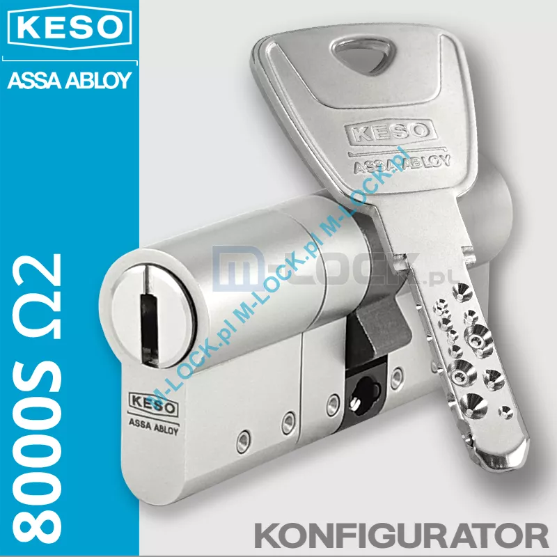 KESO 8000S Omega2 - wkładka patentowa, kolor: nikiel (konfigurator)