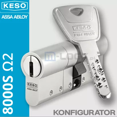 KESO 8000S Omega2 - wkładka patentowa, kolor: nikiel (konfigurator)