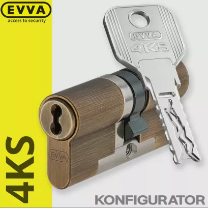 EVVA 4KS - wkładka patentowa kolor: mosiądz antyczny - LB (konfigurator)