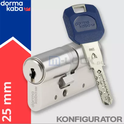 DormaKaba, wkładka patentowa 25/xx mm (konfigurator)