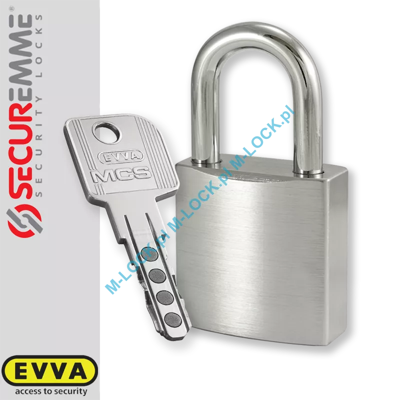 SECUREMME 7550XCS / EVVA MCS, kłódka hartowana