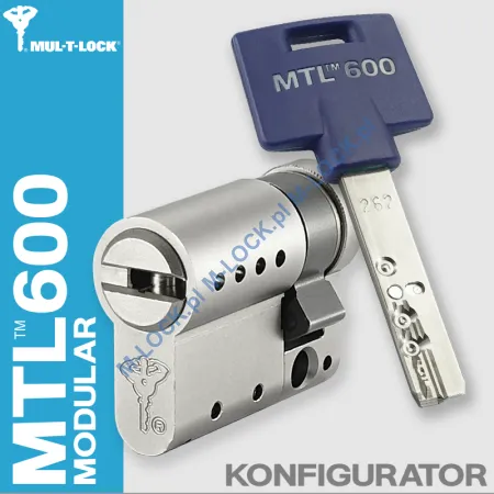 MUL-T-LOCK MTL 600 Modular, półwkładka patentowa (konfigurator)