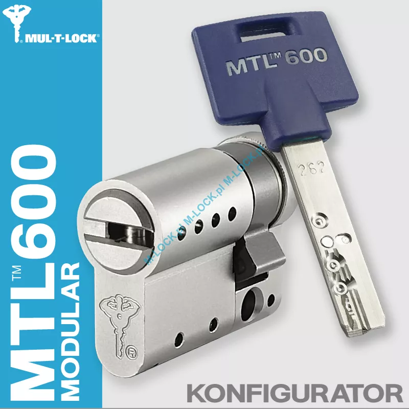 MUL-T-LOCK MTL 600 Modular, półwkładka patentowa (konfigurator)