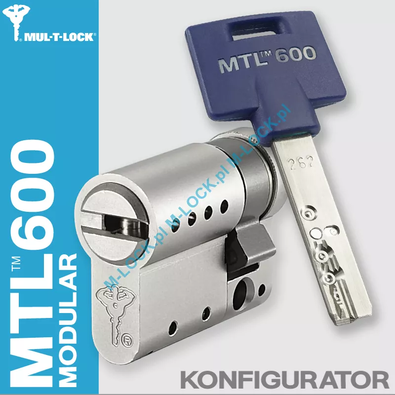 MUL-T-LOCK MTL 600 Modular, półwkładka patentowa (konfigurator)