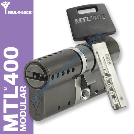 MUL-T-LOCK MTL 400 Modular / Classic PRO 31/40NB (71 mm), wkładka patentowa - black nickel