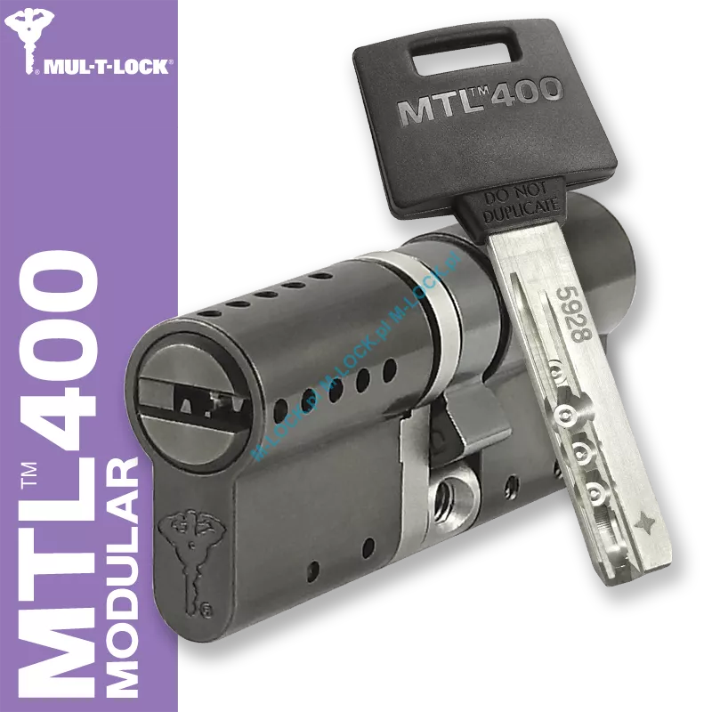 MUL-T-LOCK MTL 400 Modular / Classic PRO 31/40NB (71 mm), wkładka patentowa - black nickel