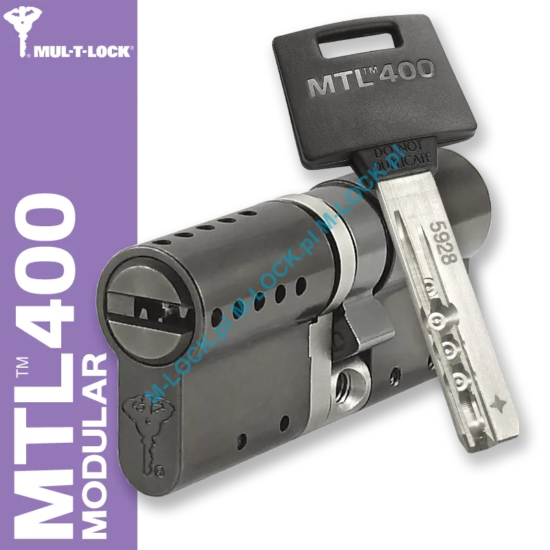 MUL-T-LOCK MTL 400 Modular / Classic PRO 31/40NB (71 mm), wkładka patentowa - black nickel