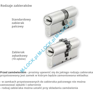 MUL-T-LOCK MTL 400 / Classic PRO 31/31G2NN (62 mm), wkładka patentowa z gałką - 6