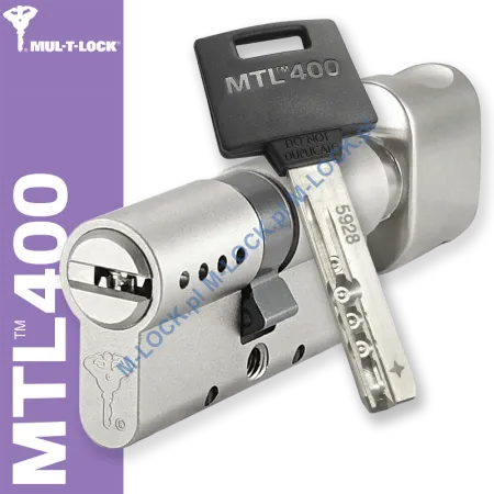 MUL-T-LOCK MTL 400 / Classic PRO 31/31G2NN (62 mm), wkładka patentowa z gałką