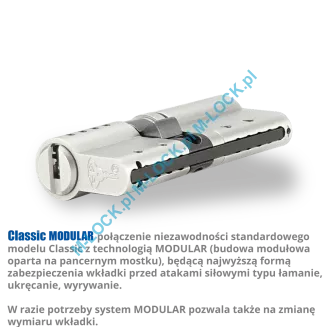 MUL-T-LOCK Classic Modular 43/48ZN (91 mm), wkładka patentowa - 4