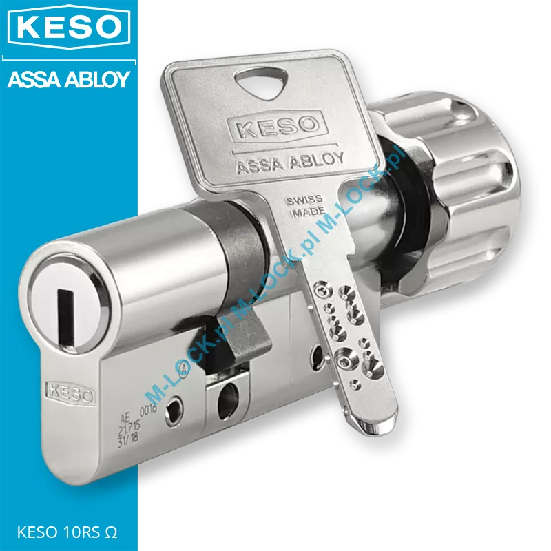 KESO 10RS Omega 30/40G1NN (70 mm), wkładka patentowa z gałką