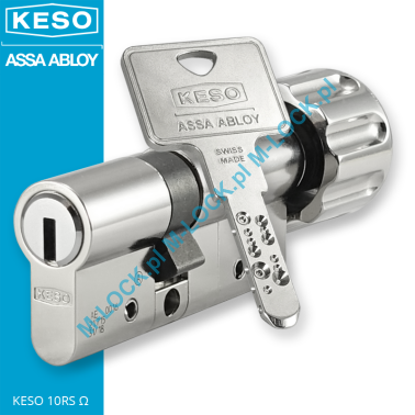 KESO 10RS Omega 30/40G1NN (70 mm), wkładka patentowa z gałką