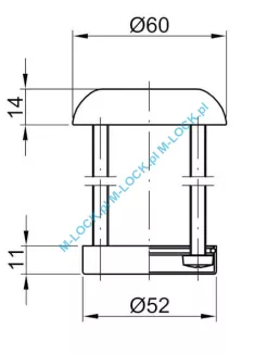 CIPIERRE 360-CS, rozeta antywłamaniowa (chrom satyna) - 5