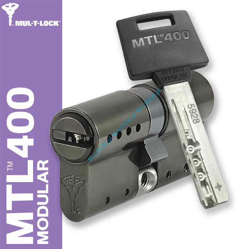 MUL-T-LOCK MTL 400 Modular / Classic PRO 31/31NB (62 mm), wkładka patentowa - black nickel
