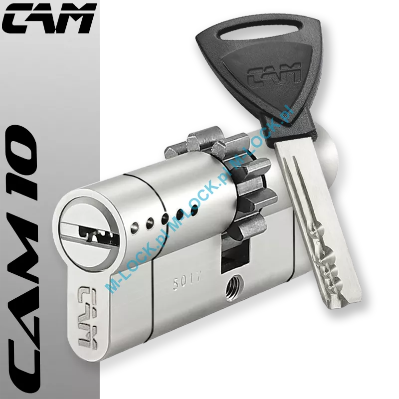 CAM 10 33/43ZN (76 mm), wkładka patentowa z zębatką do drzwi WITEX Superlock