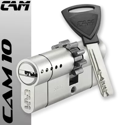 CAM 10 33/43ZN (76 mm), wkładka patentowa z zębatką do drzwi WITEX Superlock