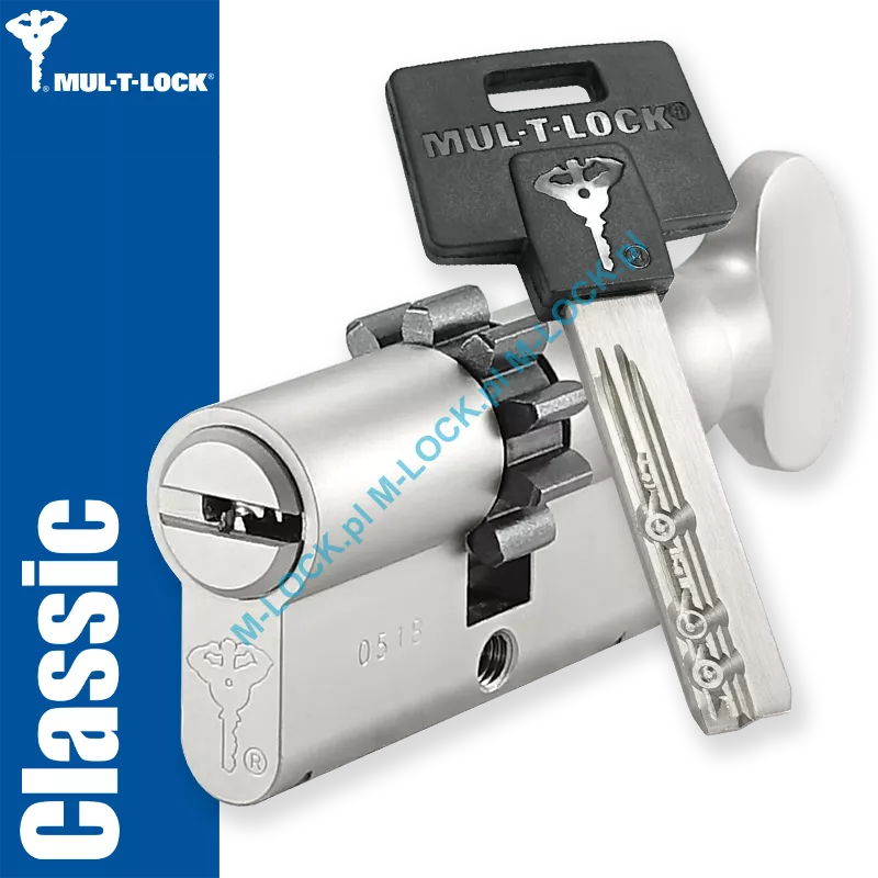 MUL-T-LOCK Classic 31/31G1ZN (62 mm), wkładka patentowa z pokrętłem