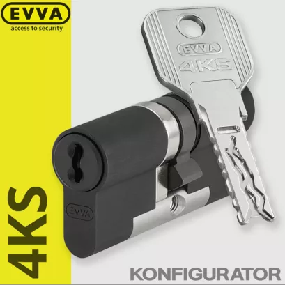 EVVA 4KS - wkładka patentowa kolor: czarny mat - PS (konfigurator)