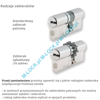 SECUREMME EVOK1 - wkładka patentowa, modularna, kolor: nikiel (konfigurator) - 5