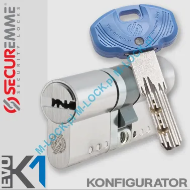 SECUREMME EVOK1 - wkładka patentowa, modularna, kolor: nikiel (konfigurator)