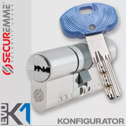 SECUREMME EVOK1 - wkładka patentowa, modularna, kolor: nikiel (konfigurator)