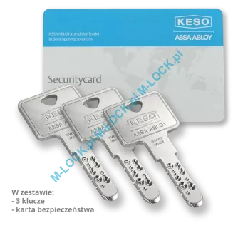 KESO 10RS Omega 35/45G1ZN (80 mm), wkładka patentowa z gałką - 4