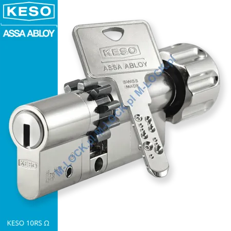 KESO 10RS Omega 35/45G1ZN (80 mm), wkładka patentowa z gałką